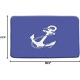 thumbnail image 3 of BOYIAN Anchor Bath Mat Anchors Rope Nautical Theme Ocean Sailor Maritime Life White Microfiber Memory Foam Rugs Bathroom Decor Mat 17.7 X 29.5 Inch,Bllue White,17.7 X29.51Inch, 3 of 4