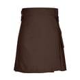 thumbnail image 1 of XZNGL Men Casual Solid Snap Fastener Have Pockets Pleated Skirt Short Skirt, 1 of 4