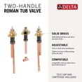 thumbnail image 3 of Delta Faucet Robinet Romain pour Baignoire à Entrée Rugueuse pour Robinet de Bain de Baignoire Romaine à 2 Poignées Delta R2707, 3 of 4