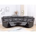 thumbnail image 1 of 160 X 38 X 40 Moderne en Cuir Gris Foncé avec Fauteuils Inclinables Électriques, 1 of 1