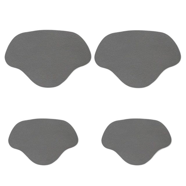 Baohd 16 Pièces Chaussures en Microfibre Guérir Réparation Patch Professionnel Autocollant Couleur Solide Réparation Plaque Accessoires Gris