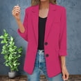 thumbnail image 1 of Liquidation! Cardigan pour Femmes Cardigans pour Femmes Veste Décontractée pour Femmes Poches Manches Longues Bouton avant Col à Revers de Travail Veste à Boutons Rose Vif TTG, 1 of 9