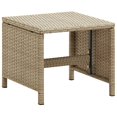 thumbnail image 2 of vidaXL Tabourets de Jardin 2 Pcs avec Coussins Poly Rotin Beige, 2 of 5