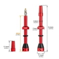 thumbnail image 4 of Maytalsory Lot de 2 Soupapes de Bicyclette Embout de Tige en Alliage Français Vélo de Route Pièces de Réparation de Pneu Sans Chambre à Air Outils de Roue de Remplacement Rouge 1 Ensemble, 4 of 6