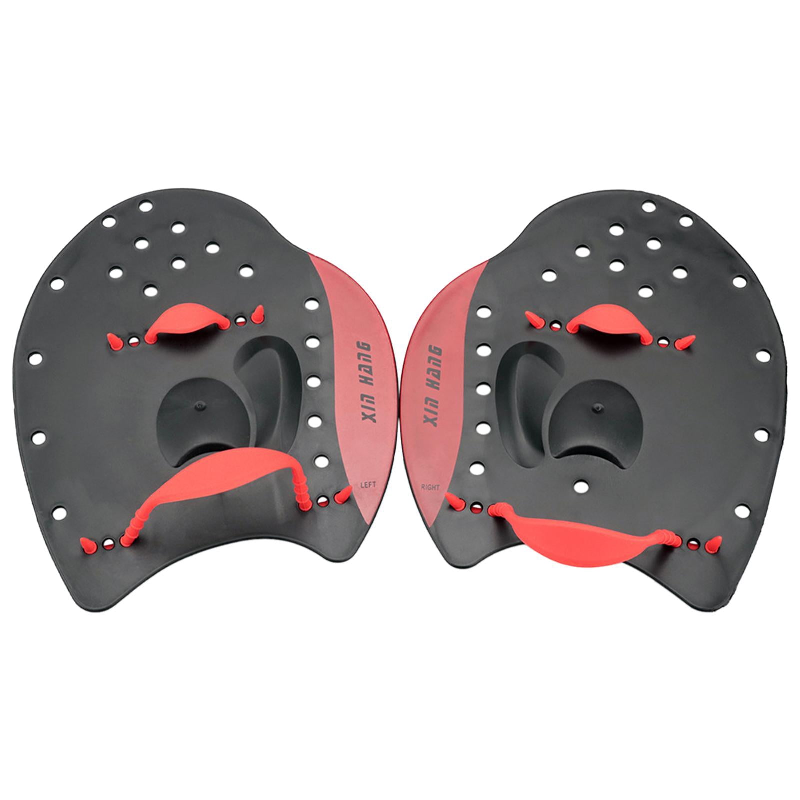 Almencla Pagaies d'Entraînement de Natation Professionnelles pour Hommes Enfants Pagaies Plates Rouge Rouge m