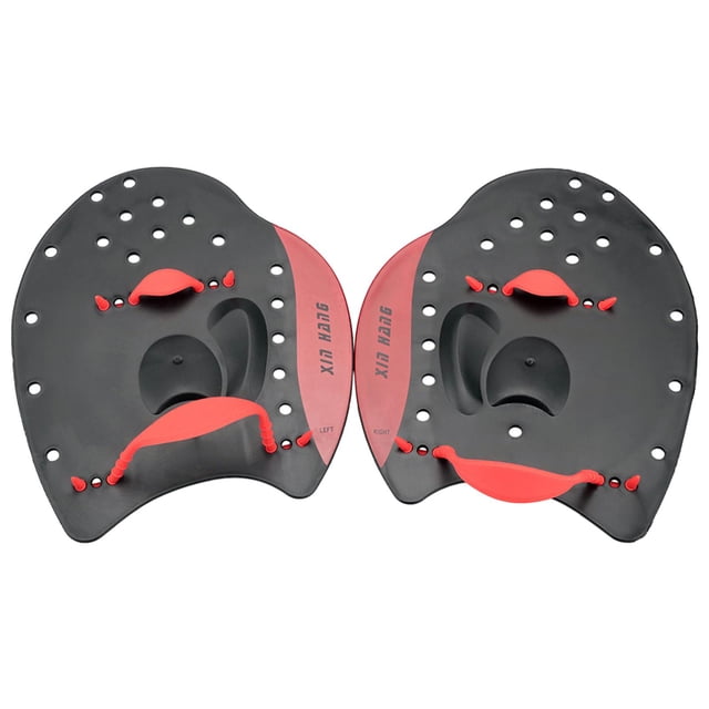 Pagaies d'Entraînement de Natation, Pagaies de Natation avec Sangles Réglables, Pagaies de Natation pour Adultes et Enfants, Accessoires de Natation Professionnels