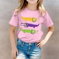 thumbnail image 2 of FhsagQ T-Shirt Décontracté Imprimé à Col Rond Manches Courtes pour Filles, T-Shirt Décontracté pour Petites Filles, T-Shirts du 7 Juillet 4T-5T 5-6 Ans, 2 of 5