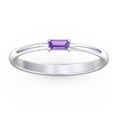 thumbnail image 2 of East-West Stackable Baguette Ring in 10K White Gold, 2 of 3