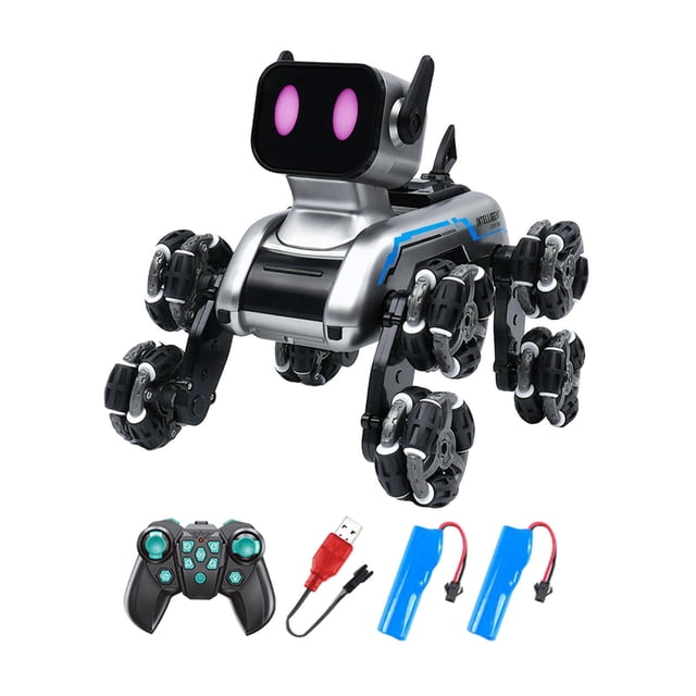 Milaget Smart RC Robot Dog Remote Control Toy for Age 3 4 5 6 7 Adults Birthday Gift Double power