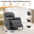 thumbnail image 4 of Korser Fauteuil Inclinable Pivotant à Bascule Petit pour Petits Espaces pour Salon, Gris, 4 of 6