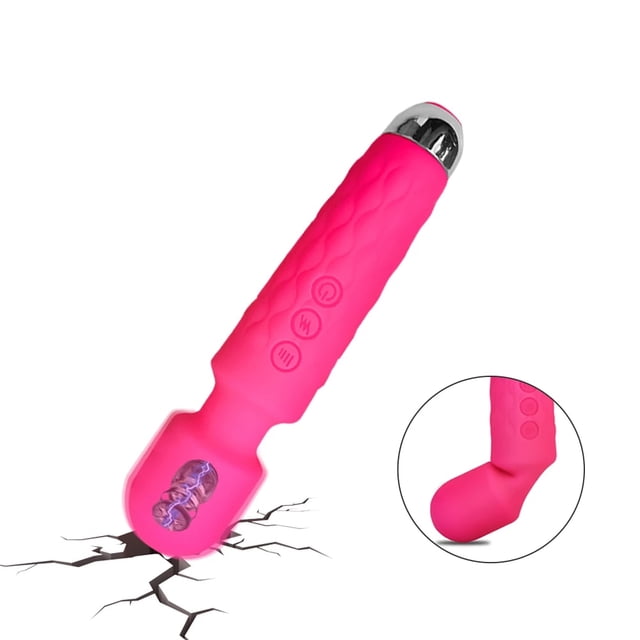 XBONP Personal Massager, Vibrating Wand Massager, Rechargeable Handheld Massager for Neck Shoulder Back Red