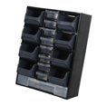 thumbnail image 3 of S SERENABLE Hardware Parts Organizer Wall Mounted Storage Bins for Bolts Small Items Nails Black, 3 of 9