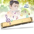 thumbnail image 3 of D Key 24 Holes Harmonica, Kids Beginners Polyphonic Mouth Organ With Carry Bag & Cloth, 3 of 8
