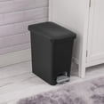 thumbnail image 2 of Sterilite 10.2 L Rectangular Step-on Wastebasket- Black, 2 of 7