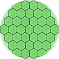 thumbnail image 1 of Ahgly Company Tapis d'Intérieur Ronds Transitionnels Verts Lavables à la Machine, 4 Pieds Rond, 1 of 7