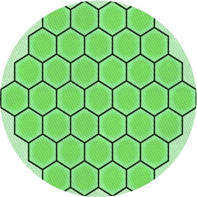 Ahgly Company Tapis d'Intérieur Ronds Transitionnels Verts Lavables à la Machine, 4 Pieds Rond