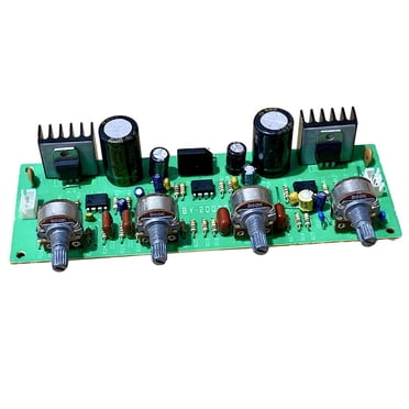 Xuanheng Pré-Amplificateur Planche de Contrôle du Volume avec Quatre Boutons pour Triple, Basses, Équilibre