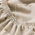 thumbnail image 4 of Bare Home 100% Cotton Flannel Fitted Sheet - Deep Pocket - Twin XL, Sand, 4 of 5