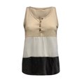 thumbnail image 1 of T-Shirt Blouse Sans Manches Décontracté à Rayures Col en V Ample pour Femmes, 1 of 6