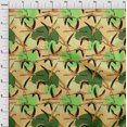 thumbnail image 4 of oneOone Velvet Yellow Fabric Flamingo Sewing Craft Projects Fabric Prints By Yard 58 Inch Wide, 4 of 5