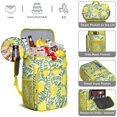thumbnail image 3 of Floral Lemon Print Backpack Cooler, Insulated Leakproof Lunch Bag for Tropical and Summer Activities, 3 of 4