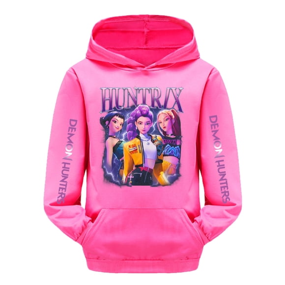 DemonHunters by kpopsingers Ragazze Filles à Imprimé Graphique Chandail à Capuchon Confortable Tenue Décontractée et Activités de Plein Air Chandail Molletonné Doux et Douillet