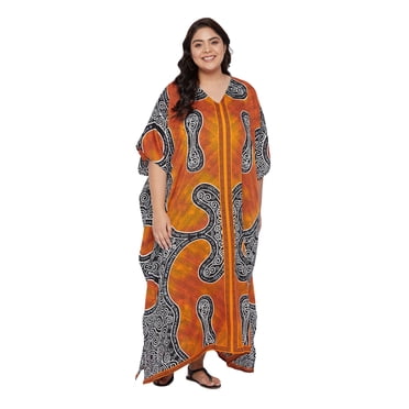 Oussum Plus Size Kaftans Dresses for Women Long Maxi Dress Ladies Caftans