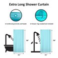thumbnail image 3 of Doublure de Rideau de Douche Extra Longue Bleu Aqua en Plastique 79 Pouces L x 71 Pouces L, 3 of 5