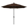 thumbnail image 1 of Parasol de Marché en Fibre de Verre 11 Pieds Inclinaison Col Noir Mat/pacifica/moka, 1 of 4