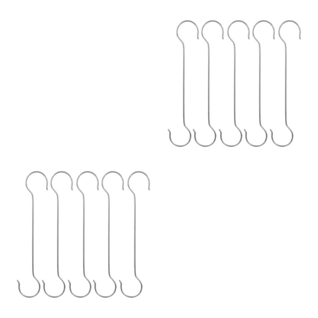 relayinert 5pieces Durable And Sturdy Stainless Steel Metal Hooks For Long-lasting 50cm S Hook 2Set