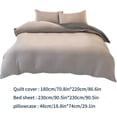 thumbnail image 3 of Wuztai 4 Piece Bedding Set, Reversible Washed Cotton Polyester Twin Queen Comforter Set, Gray Orange Blue Pink Dorm Bed Sheets for College Students, 3 of 6