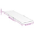 thumbnail image 4 of vidaXL Sun Lounger Cushion Red Check Pattern 200x60x3cm Oxford Fabric, 4 of 5