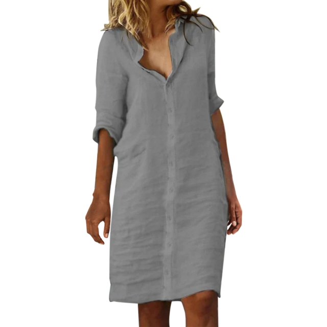 Kcodviy Robes Longues Taille Haute pour Femmes Décontractées d'Été à Nouer Couleur Unie Col Rond Robes de Bureau Décontractées Robe à Encolure