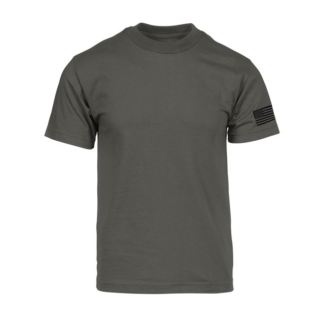 Gravity Threads Mens USA Flag Sleeve T-Shirt - Dark Grey - X-Large