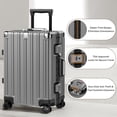 thumbnail image 4 of Valise Enregistrée Cadre en Aluminium avec Roues PC ABS Coque Rigide Sans Fermeture Éclair avec Serrure TSA 28 Pouces Gris, 4 of 9