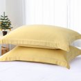 thumbnail image 3 of PiccoCasa Soft 1800 Microfiber Oxford Pillowcases 2Pcs, King Gold, 3 of 9