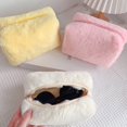 thumbnail image 4 of Plush Makeup Bag Soft  Portable Cosmetics Bag For Girls, 4 of 5
