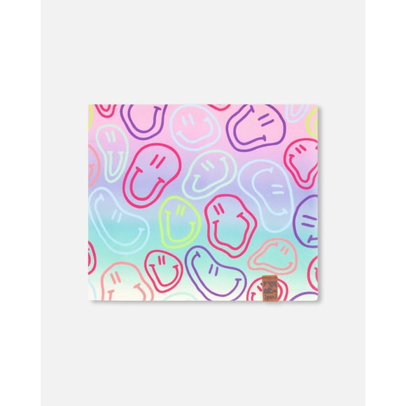 Tube de Cou en Jersey Extensible Multicolore Imprimé Sourires