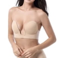 thumbnail image 4 of Strapless Sticky Adhesive Deep U-Shaped Silicone Bra Invisible Backless Reusable, 4 of 9