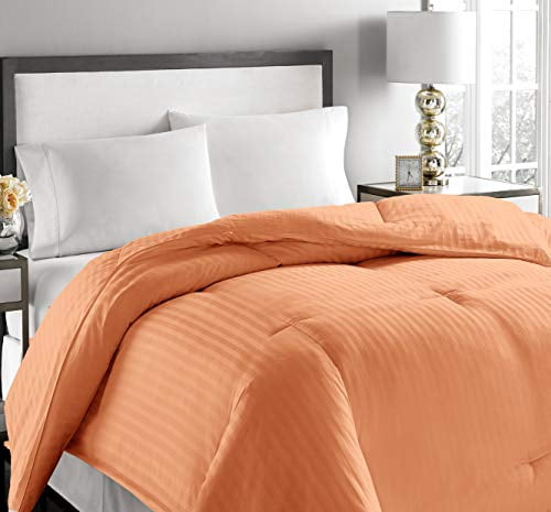 Blue Ridge Home Fashions, Inc. Microfiber Embossed Oversized Down Fiber Full-Queen in Coral Color Down/Down Down/Down Blend Comforter,