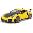thumbnail image 1 of Maisto Porsche 911 GT2 RS Jaune avec Capot en Carbone et Roues Dorées Édition Spéciale Voiture Modèle Moulée sous Pression 1/24, 1 of 6