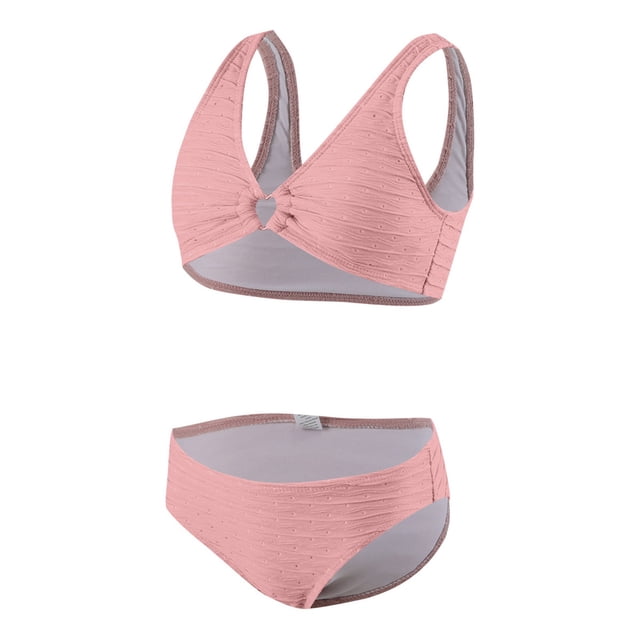MIASHUI Girls Bikini Swimsuits Two Piece Bathing Suit for Kids Swimwear Set,Pink,8 Years