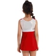 thumbnail image 2 of Jhaoyu Costume de Cheerleading pour Filles Enfants Paillettes Brillantes Robe de Danse avec Short Uniforme de Cheer Rouge 3T, 2 of 7