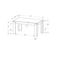 thumbnail image 4 of Monarch Specialties Dining Table, 60" Rectangular, Kitchen, Dining Room, Laminate, Black, Contemporary, Modern, 4 of 4