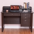 thumbnail image 5 of Patiojoy Wooden Computer Writing Desk Office Study Table with Drawers Walnut, 5 of 5