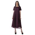 thumbnail image 1 of Moomaya Robes d'Été Imprimées pour Femmes à Manches Courtes en Coton Flex Robe de Soirée, 1 of 5