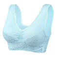 thumbnail image 2 of Women‘s Front Side Buckle Lace Edge Without Steel Ring Movement Seamless Gathering Adjustment Yoga Sleep Large Bra, 2 of 3