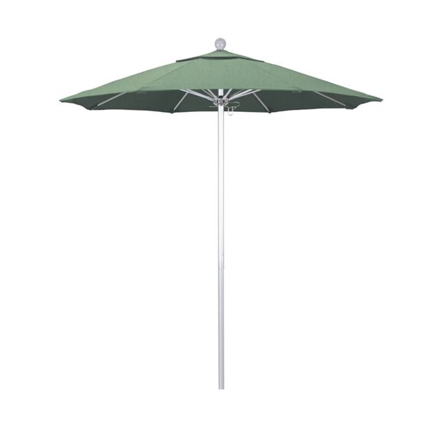 California Umbrella Venture 7.5' Silver Market Umbrella in Spa