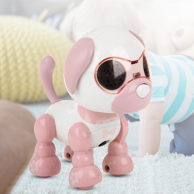 Robot Dog, Intelligent Touch Sensoring Robot Electronic Dog Toy, Safe For Baby Kids Pink