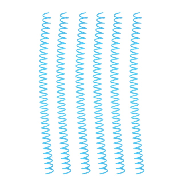 Spiral Binding Coil, Easy Cutting Large Capacity Sheet Binding Comb Pretty Colour For Paper Blue